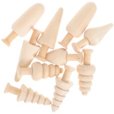 10Pcs Unfinished Wooden Tree Decor for Painting Craft Activities