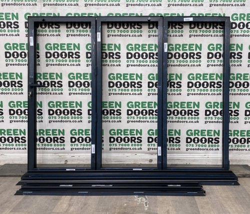Short grey bifolding doors ral - short,