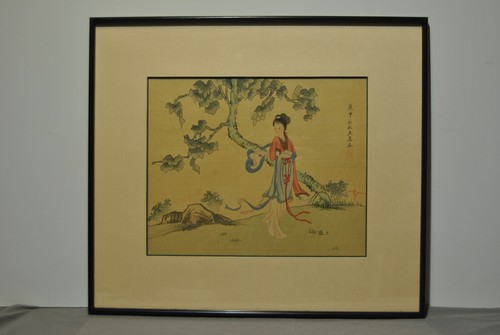 Silk fabric painting chinese - painting,