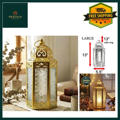 Exotic gold moroccan lantern - moroccan,