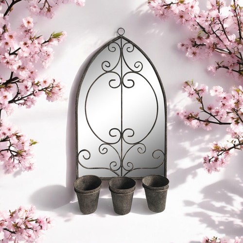 73cm rusty wall mirror with - rusty,