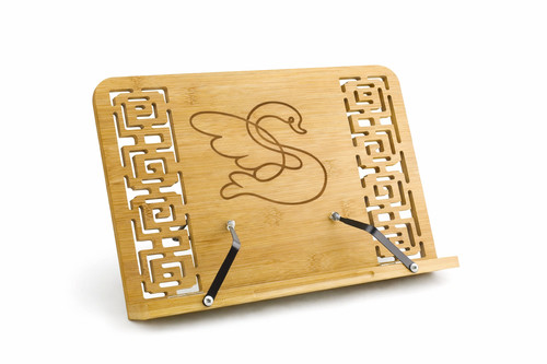 Bamboo cook book stand - bamboo, –
