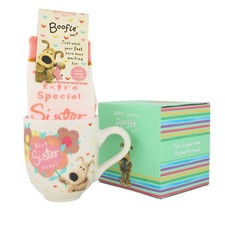 Boofle Loveliest Sister Mug & Socks Gift Set Cute Socks & Boofle Mug In Gift Box