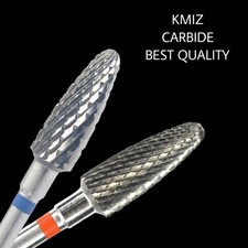 **KMIZ CORN Carbide BLUE/RED Nail Drill Bit Manicure/Pedicure FPD 050/14mm