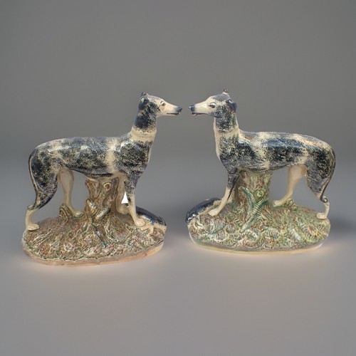Pair large staffordshire - pair,