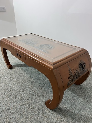 Antique oriental deeply carved - oriental,