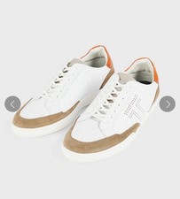 Ted Baker Acer Retro Leather Mens Lace-up Sneakers Trainers White Size uk 8