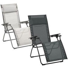 Lafuma Evolution Recliner LFM2767  Batyline DUO Galet Obsidian Garden Chair