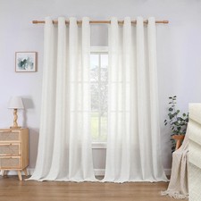 CUCRAF Linen Curtains Eyelet