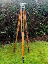 Cooke troughton & simms theodolite with quality oak & brass tripod stand 