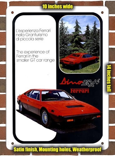 Metal sign 1973 ferrari dino - sign,