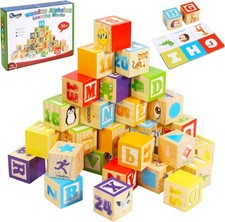 KMTJT Wooden Alphabet Blocks