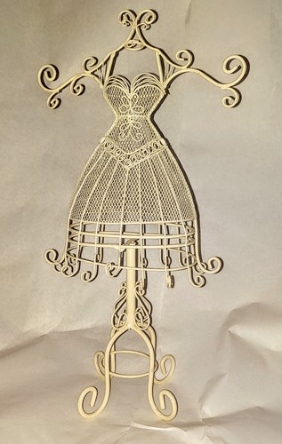 Cream colored metal wire - ,