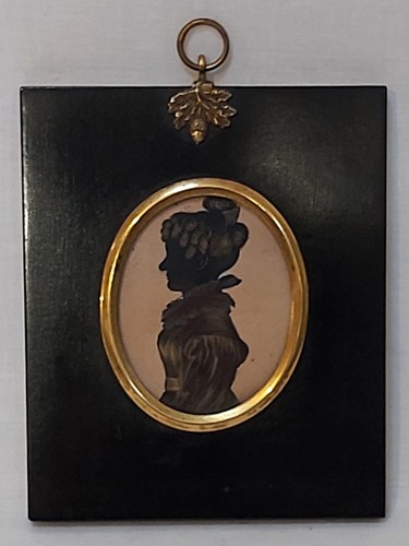 19th century framed silhouette - century,