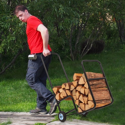 Rolling log carrier firewood - log,