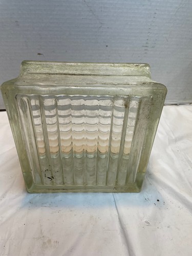 Vintage glass block x - glass,