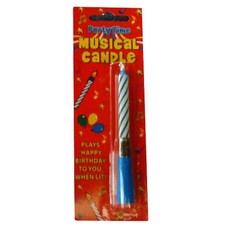 Blue Musical Candle