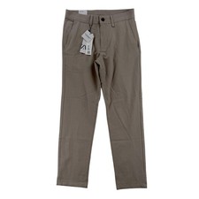 Zara Pants Mens 30 Khaki The Melange Pant Slim Bi-Stretch Dress Chino Trousers