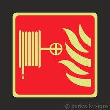 Photoluminescent Fire Hose Reel Logo Sign