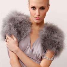 Real Ostrich Feather Bolero