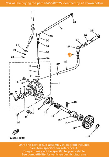 Yamaha clip 90468 - clip,, 90468-02025