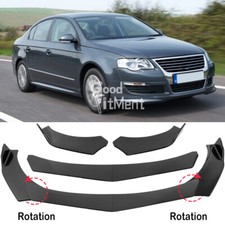 For VW Passat B6 B7 Carbon Fiber Look Front Bumper Spoiler Lip Splitter Body Kit