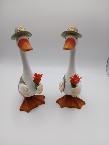 Pair ceramic geese - of,