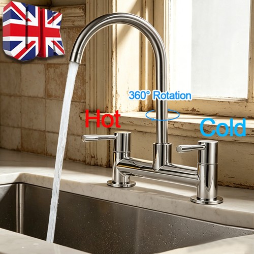 Dual lever chrome kitchen sink - chrome,