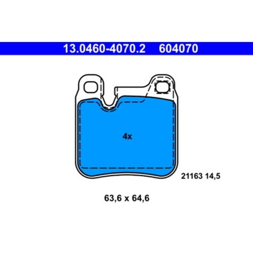 0460 4070 ate brake pad - 13.0460-4070.2,