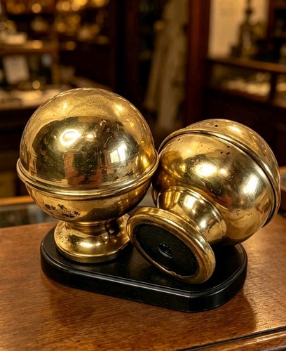 Pair vintage brass acorn - vintage,