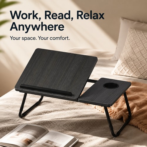 Folding laptop table stand bed - table,