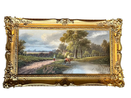 Antique oil painting etty - antique,