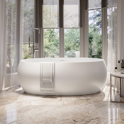 Matt white freestanding double - matt,