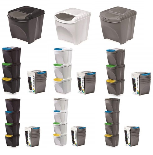 Recycling sorting bins with - bins,
