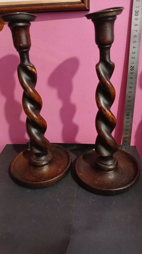 Antique pair barley twist - antique,