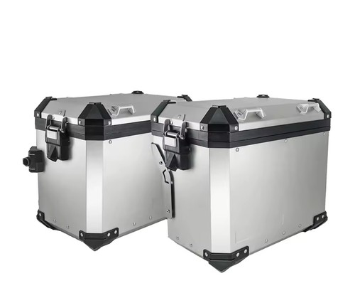 Motorcycle aluminum luggage - aluminum,