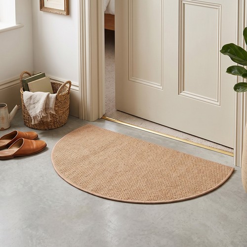 Semi circle camel sisal look - camel,