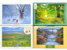 Classic Winnie the Pooh Jigsaw Puzzle Set of 4 Tenyo Peter Ellenshaw