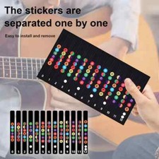 Beginner Guitar Fretboard Stickers notes scales chords 6 strings (Folder 5(A)) *