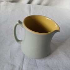 Langley Pottery Jug Duck Egg Green / Yellow 1/2 Pint jug