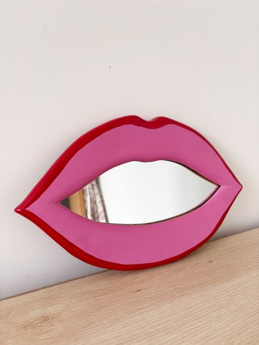 Hand painted pink - red, lip