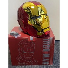 Autoking Iron Man MK5 Helmet Electronic Voice Activated Open&Close Mask Gold New