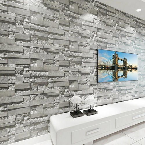 Grey brick effect - brick,