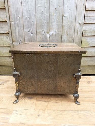 Antique coal scuttle - coal, box