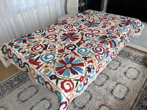 Handmade suzani bedspread - suzani, bedspread/