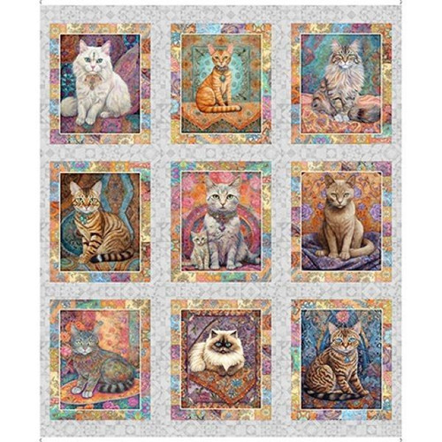 Fabric panel quilt - quilt, room