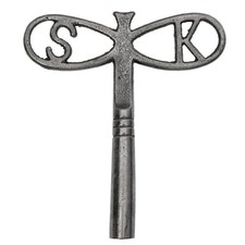 Antique DRAGONFLY SK Clock Key 4.25mm - Regulator Clock Key Vintage Key ref.k626