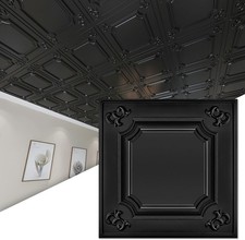 Art3d Drop Ceiling Tiles 605mm x Fit in 600mm x 24x24, Black 