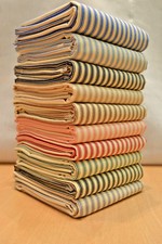 8mm TICKING STRIPES Lines 100% Cotton CANVAS Fabric Craft Deck Chairs UPHOLSTERY