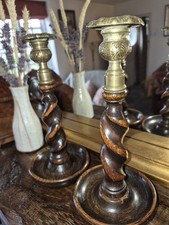 Pair Of Antique Brass And